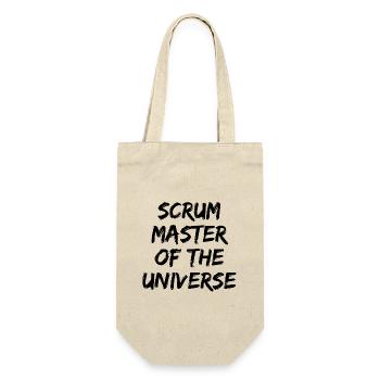 SCRUM MASTER OF THE UNIVERSE AGILE TEAM - Geschenkbeutel für Flaschen - Natur - Vorne