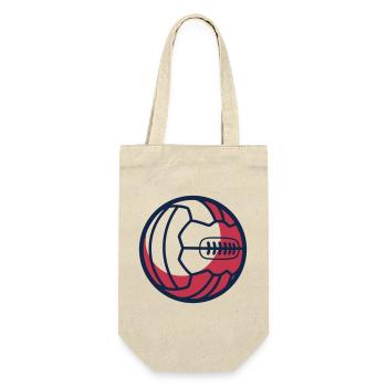 Retro Fussball Lederball Icon - Geschenkbeutel für Flaschen - Natur - Vorne
