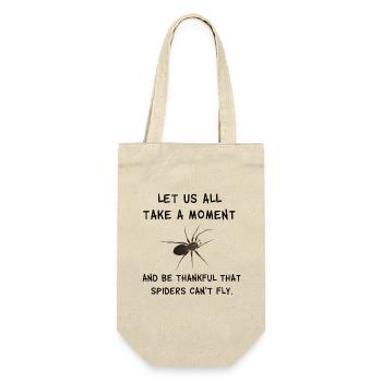 Thankful that spiders can't fly - Spinnen Spruch - Geschenkbeutel für Flaschen - Natur - Vorne