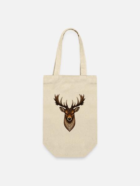 Damhirsch - Geschenkbeutel für Flaschen - Natur