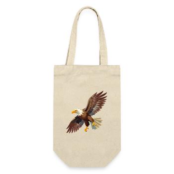 Fliegender Weißkopfseeadler - Geschenkbeutel für Flaschen - Natur - Vorne