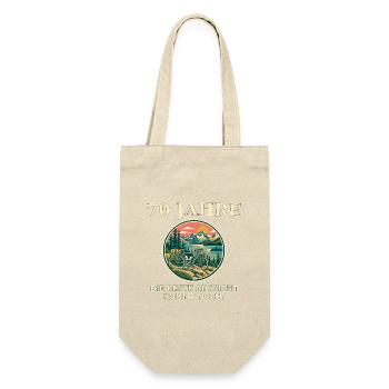 70 Jahre Aussicht kommt noch - Geschenkbeutel für Flaschen - Natur - Vorne
