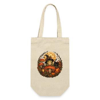 Magischer Hexenfrosch im Herbst - Geschenkbeutel für Flaschen - Natur - Vorne