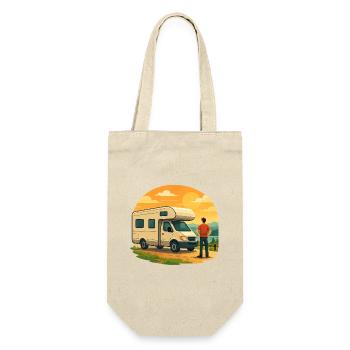 Geschenk zur ersten Tour im Wohnmobil - Geschenkbeutel für Flaschen - Natur - Vorne