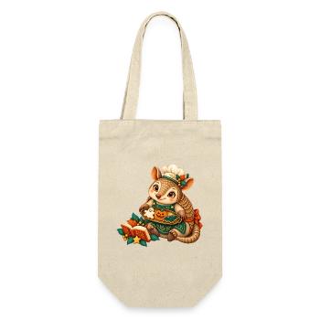 Armadillo Chef di Halloween - Geschenkbeutel für Flaschen - Natur - Vorne