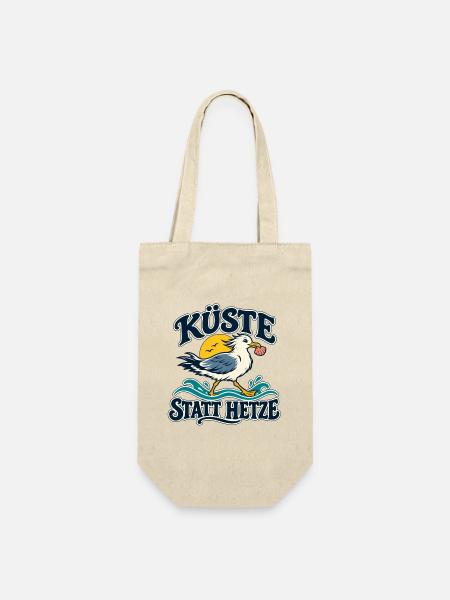 Möwe – Küste statt Hetze - Geschenkbeutel für Flaschen - Natur