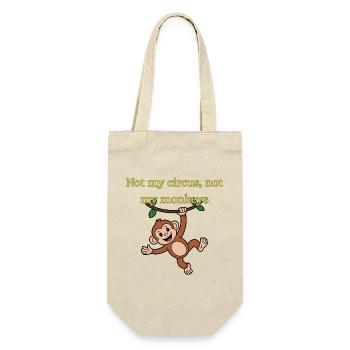 Not my circus, not my monkeys - Geschenkbeutel für Flaschen - Natur - Vorne