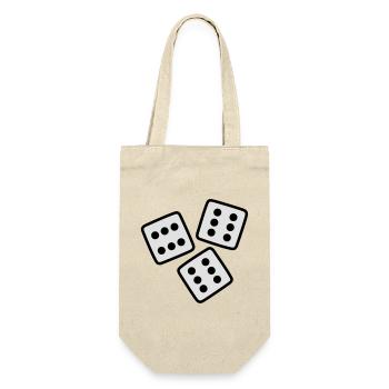 Dice - 18 years Birthday - Gift Bag for Bottles - nature - Front