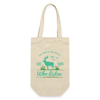 Hirsch Elch Ren Geweih Natur Erde Outdoor Geschenk - Geschenkbeutel für Flaschen - Natur - Vorne