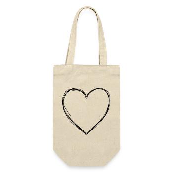 Coeur amour symbole cadeau anniversaire amitie - Sac à bouteille - nature - Devant