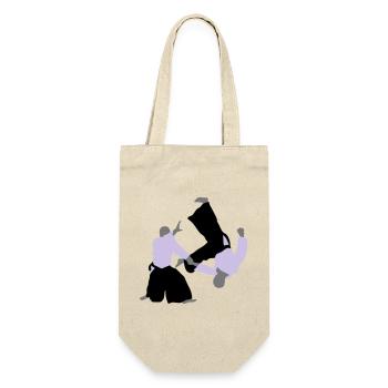 Aikido - Geschenkbeutel für Flaschen - Natur - Vorne