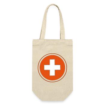 swisscross Swiss Cross white red - Gift Bag for Bottles - nature - Front