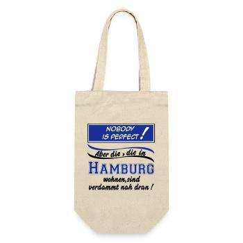 Hamburg , Tradition , Fußball Fan , Nobody (25) - Geschenkbeutel für Flaschen - Natur - Vorne