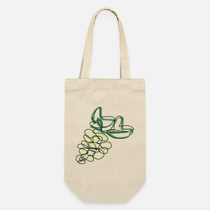 Lineart Grapes - Gift Bag for Bottles - nature