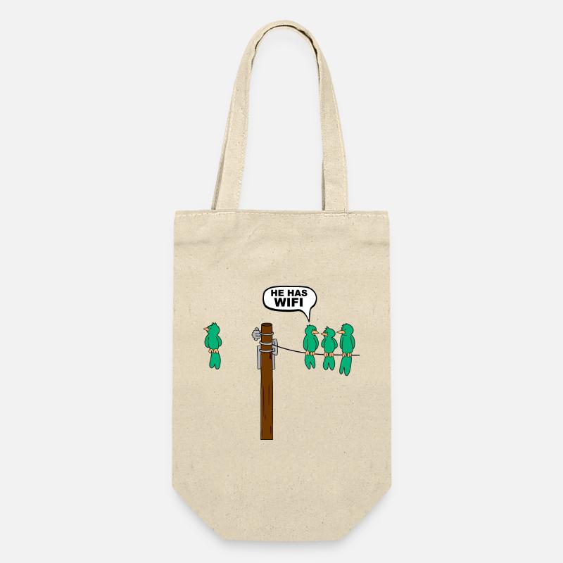 Bird He Has Wifi Graphic - Gift Bag for Bottles - nature