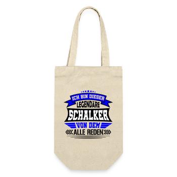 Legendärer Schalker | Farben änderbar - Geschenkbeutel für Flaschen - Natur - Vorne