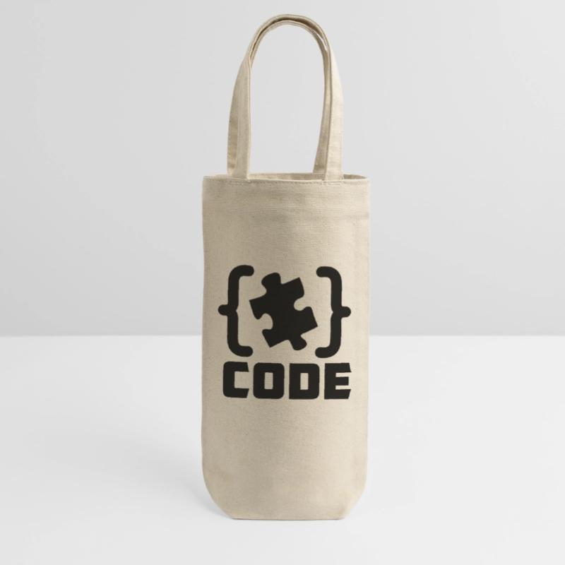programmeur Code résolution de pièces de puzzle Sac à bouteille