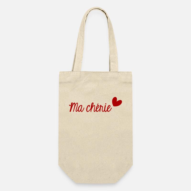 MA CHERIE. MON CHERI. SAINT VALENTIN. EVJF - Sac à bouteille - nature