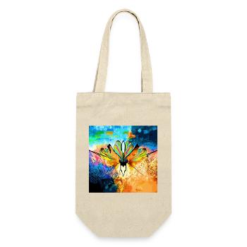 Bunter Schmetterlingsflügel - Geschenkbeutel für Flaschen - Natur - Vorne