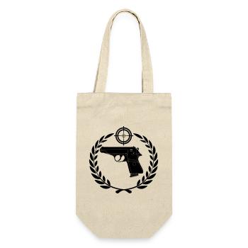Pistol logo walther - Gift Bag for Bottles - nature - Front