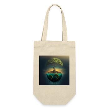 Arbre-Monde : Arbre sur une demi-sphère - Sac à bouteille - nature - Devant