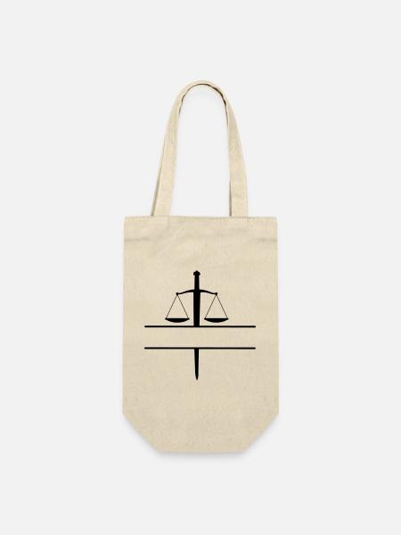Sword of Justice Monogramm - Geschenkbeutel für Flaschen - Natur