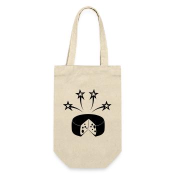 Cheese with four stars - Gift Bag for Bottles - nature - Front