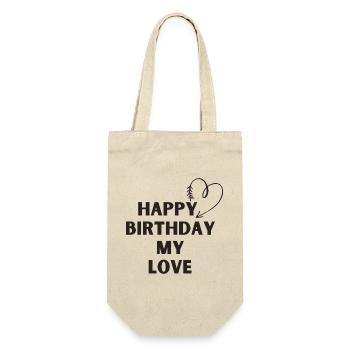 Happy Birthday my love - Gift Bag for Bottles - nature - Front