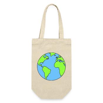 Planet Erde Erdkugel - Geschenkbeutel für Flaschen - Natur - Vorne