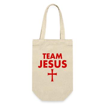 Team jesus cross - Gift Bag for Bottles - nature - Front