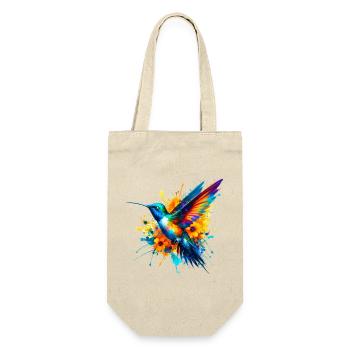 Kolibri - Geschenkbeutel für Flaschen - Natur - Vorne