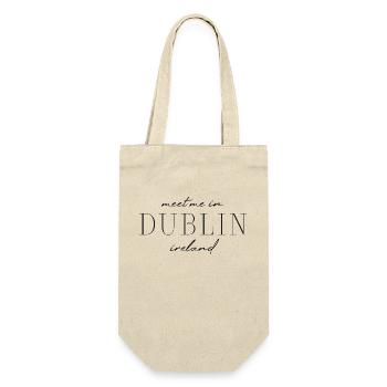 Dublin, Irlande Style Design T-shirt - Sac à bouteille - nature - Devant