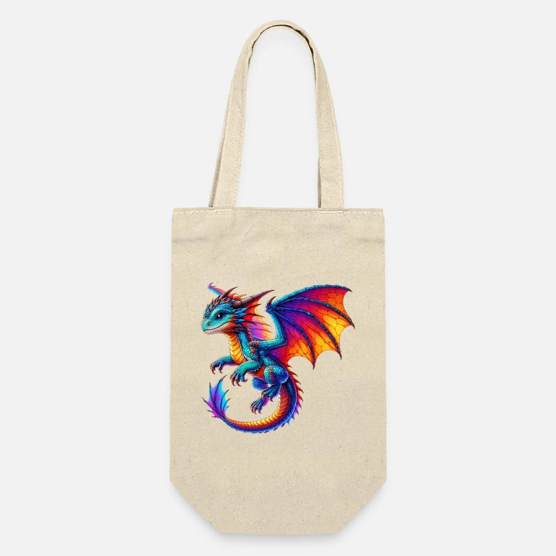 Drache - Geschenkbeutel für Flaschen - Natur