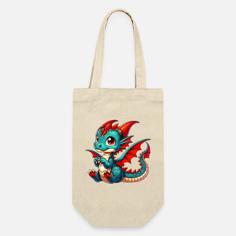 Drache - Geschenkbeutel für Flaschen - Natur
