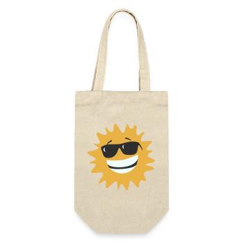 Sunburst Smiling with Sunglasses - Gift Bag for Bottles - nature - Front