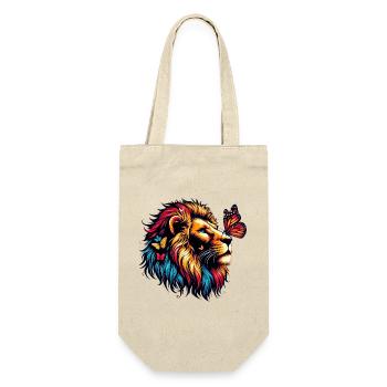 Lion et papillon - Sac à bouteille - nature - Devant