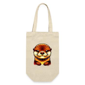Otter - Geschenkbeutel für Flaschen - Natur - Vorne