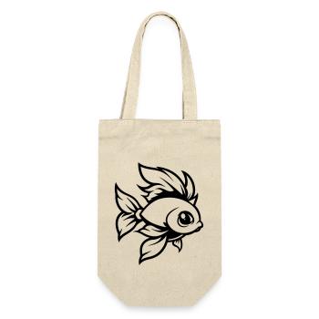 goldfisch fisch comic - Geschenkbeutel für Flaschen - Natur - Vorne
