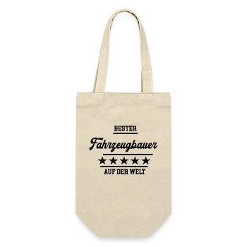 Fahrzeugbauer Bester Fahrzeugbaumechaniker Autobau - Geschenkbeutel für Flaschen - Natur - Vorne