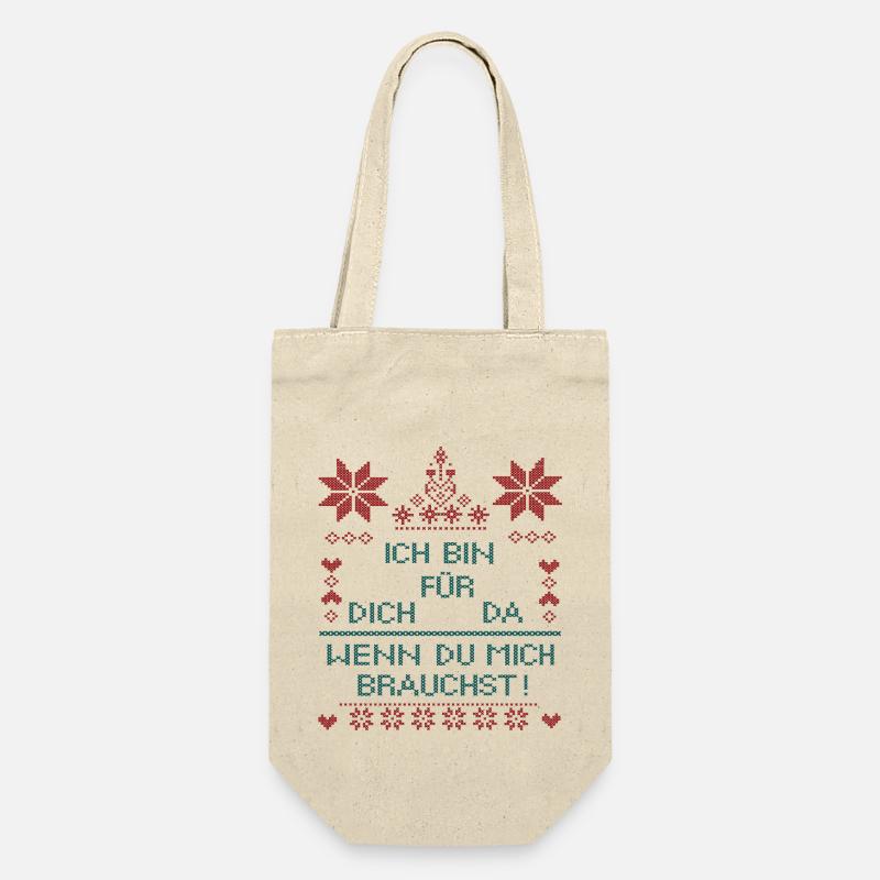 ich bin für dich da - Geschenkbeutel für Flaschen - Natur