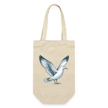 Möwe - Geschenkbeutel für Flaschen - Natur - Vorne