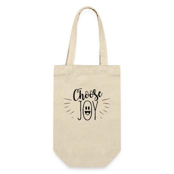 choose joy - Geschenkbeutel für Flaschen - Natur - Vorne