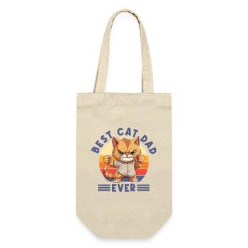 Cat Best Cat Dad Ever Cat Dad Funny Saying - Gift Bag for Bottles - nature - Front
