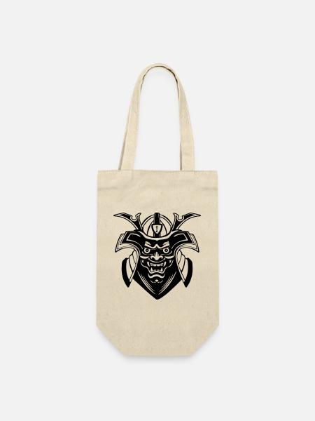 Schatten-Menpō-Masken-Design - Geschenkbeutel für Flaschen - Natur