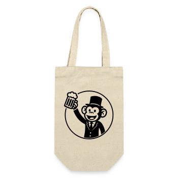 Monkey Groom Bachelor Beer - Gift Bag for Bottles - nature - Front