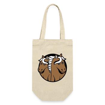2 Horses Man Woman Lovers Friends Love Team - Gift Bag for Bottles - nature - Front