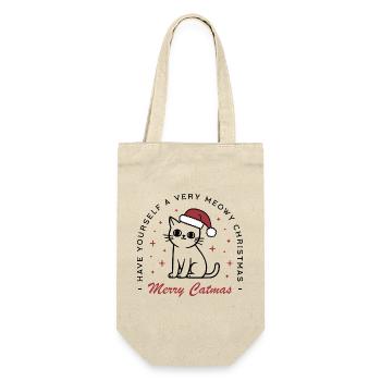 Amoureux des chats de Noël drôles joyeux Catmas - Sac à bouteille - nature - Devant