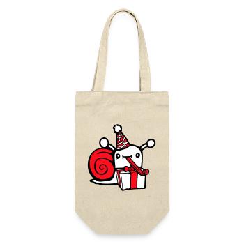 escargot anniversaire fête cadeaux chapeau mignon - Sac à bouteille - nature - Devant