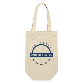Lacrosse United States Emblem - Gift Bag for Bottles - nature - Front