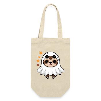  Süßes Faultier Halloween Geist Design mit - Geschenkbeutel für Flaschen - Natur - Vorne